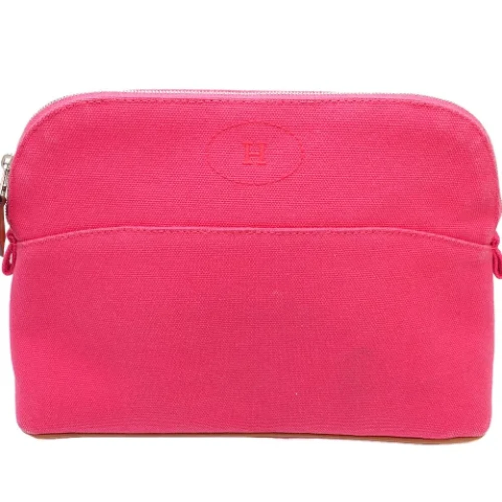 Hermès Vintage Pre-owned Canvas pouches Pink Dames