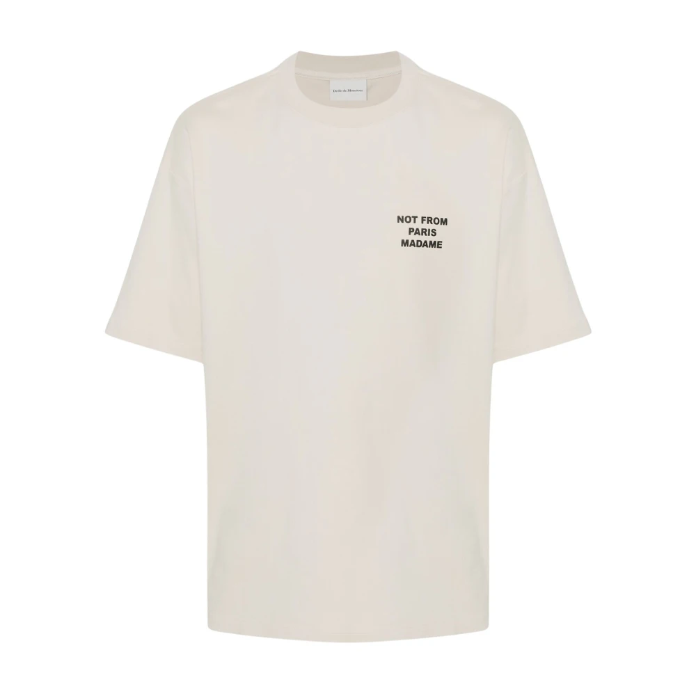 Drole de Monsieur Slogan T-shirt Stijlvol Model White Heren