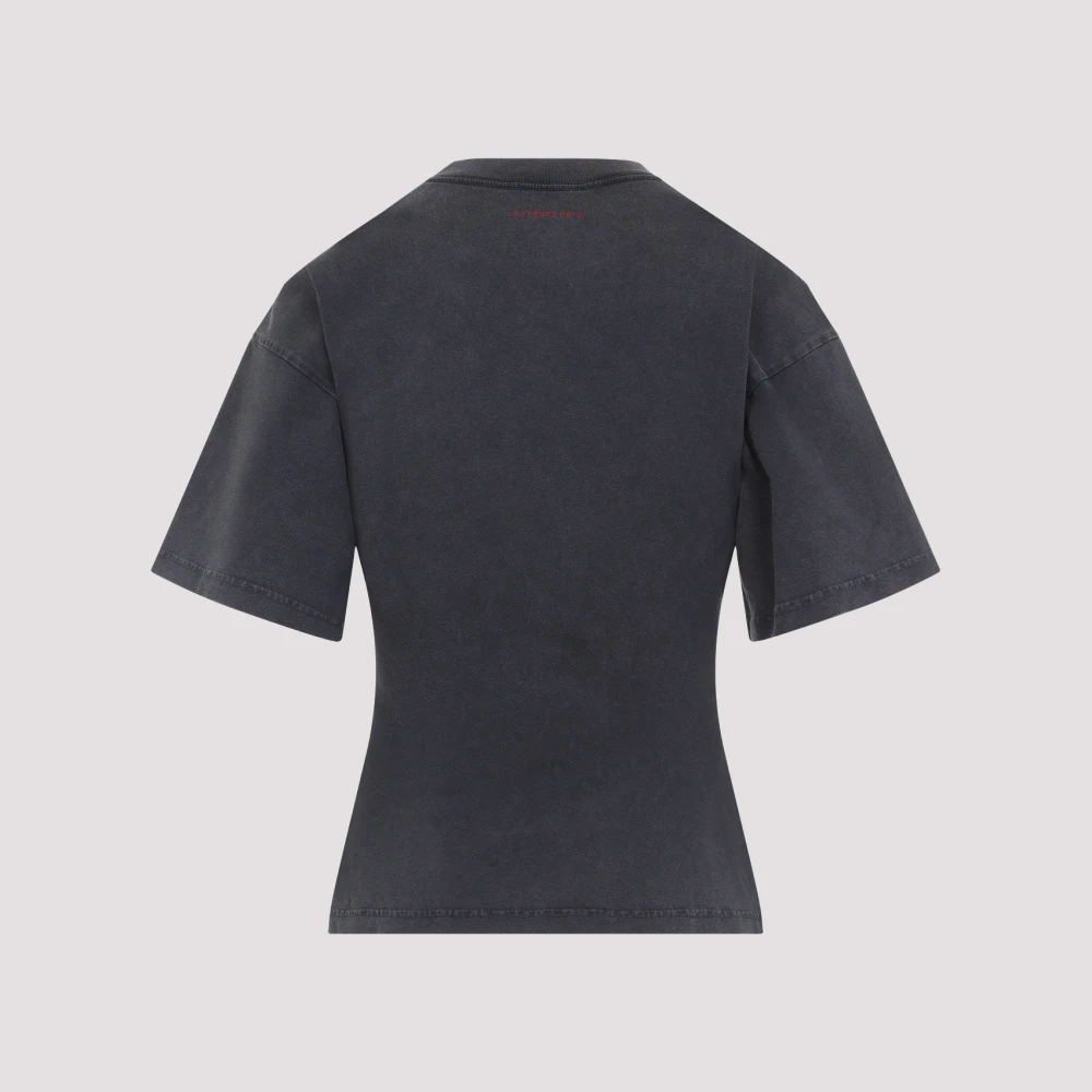 Courrèges Gedrukt stenen T-shirt met riem Gray Dames