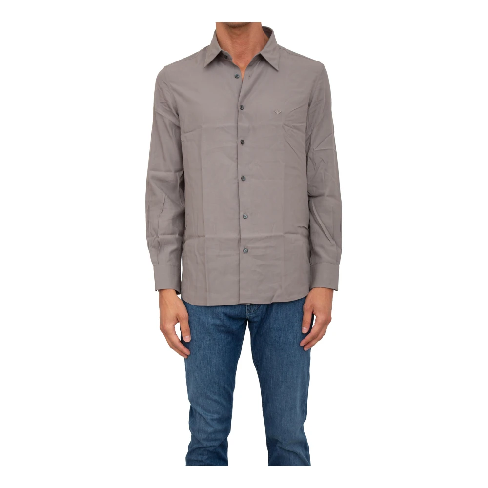 Emporio Armani Men's Gray Casual Shirt - Casual Shirts - 2XL - Shirts