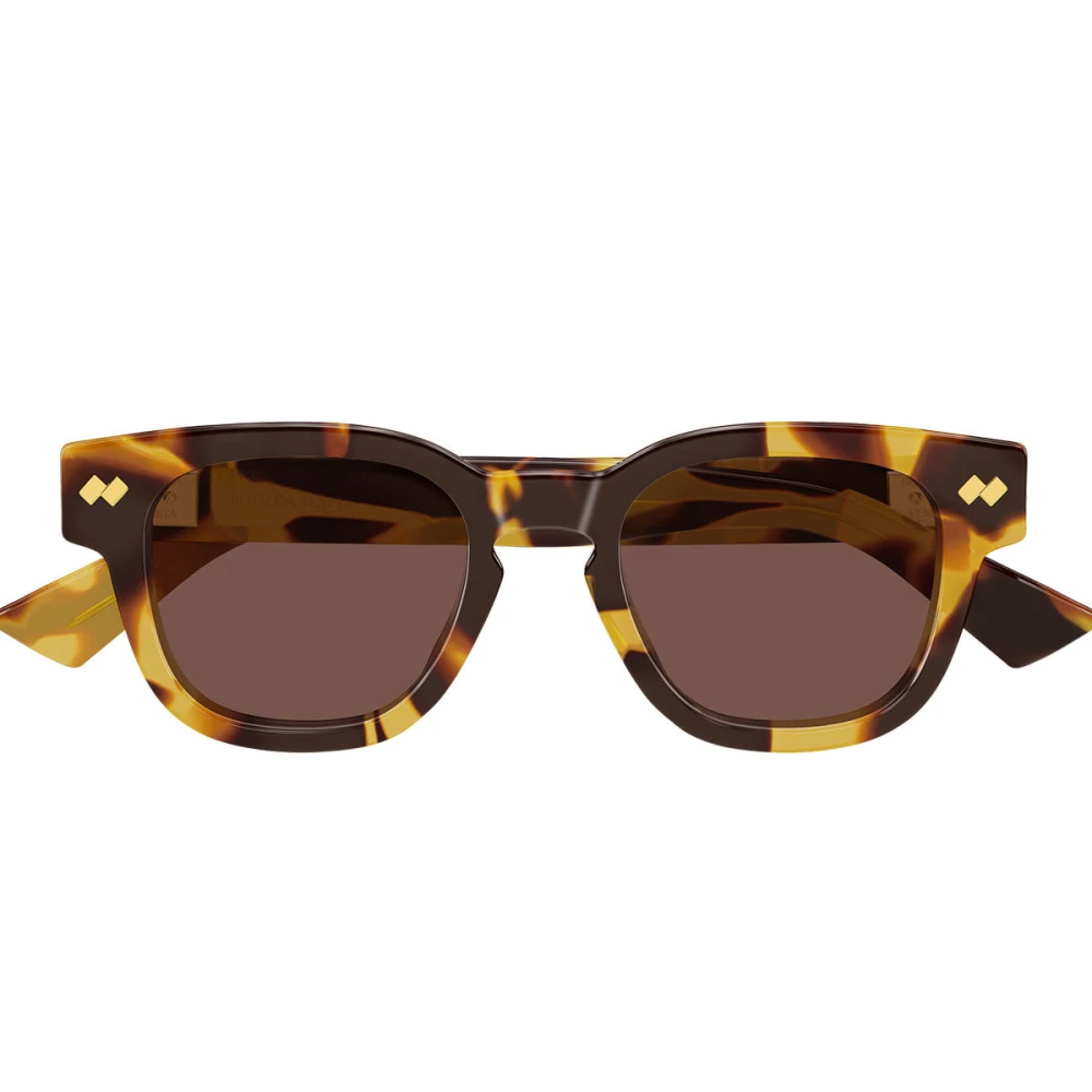 Bottega Veneta Men's Brown Intrecciato Panthos Sunglasses - Sunglasses - 48 Mm - Accessories