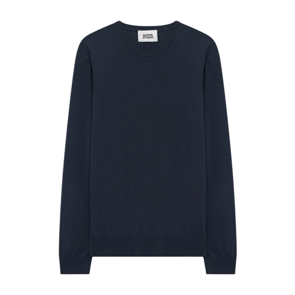 Alpha Studio Uomo Blu - Maglione Girocollo - Knitwear - L