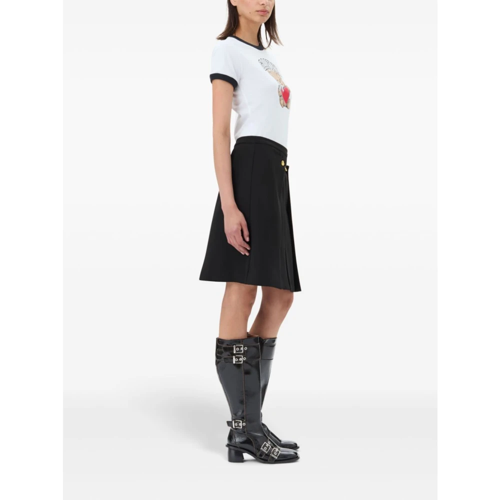 Ganni Zwarte Rok Verhoog Stijl Luxueus Gevoel Black Dames