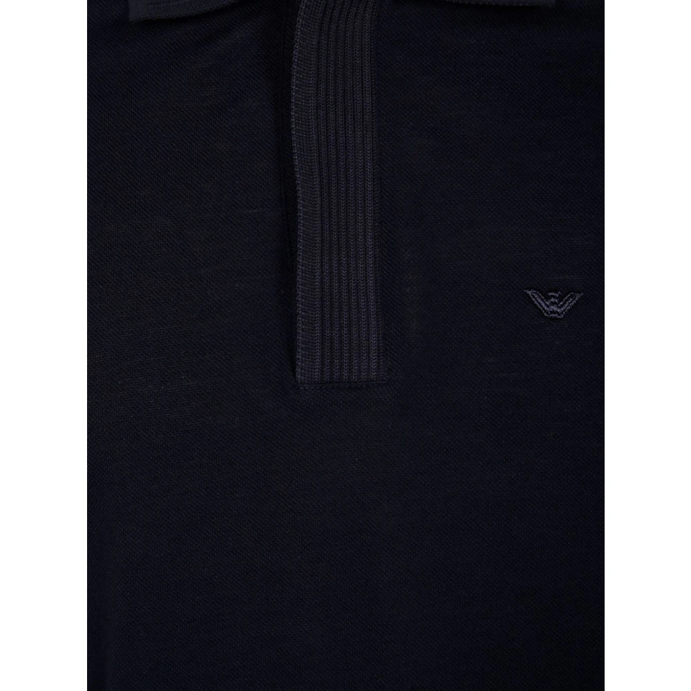 Emporio Armani Blauwe T-shirts en Polos met Logo Blue Heren