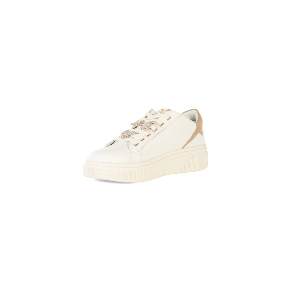 Emanuelle Vee Leren Sneakers met Verwijderbare Details White Dames