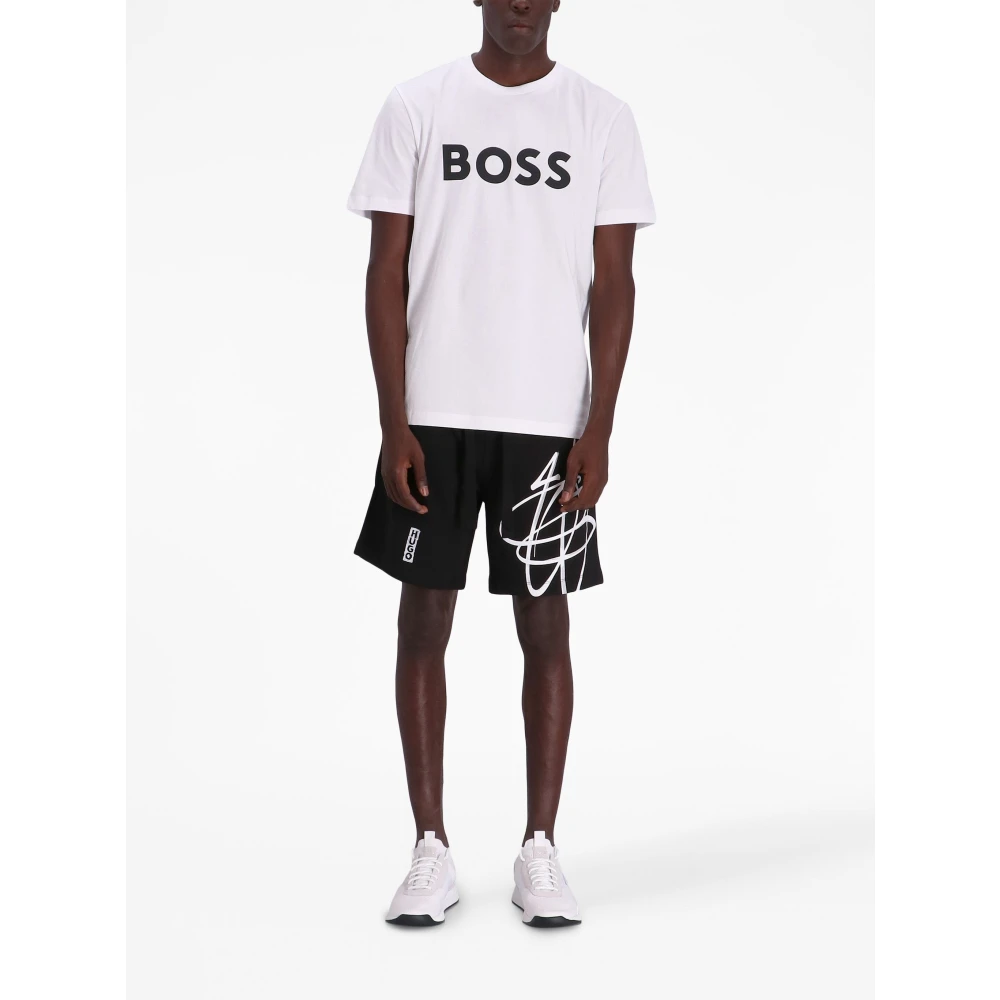 Hugo Boss Witte Jersey Shirt White Heren