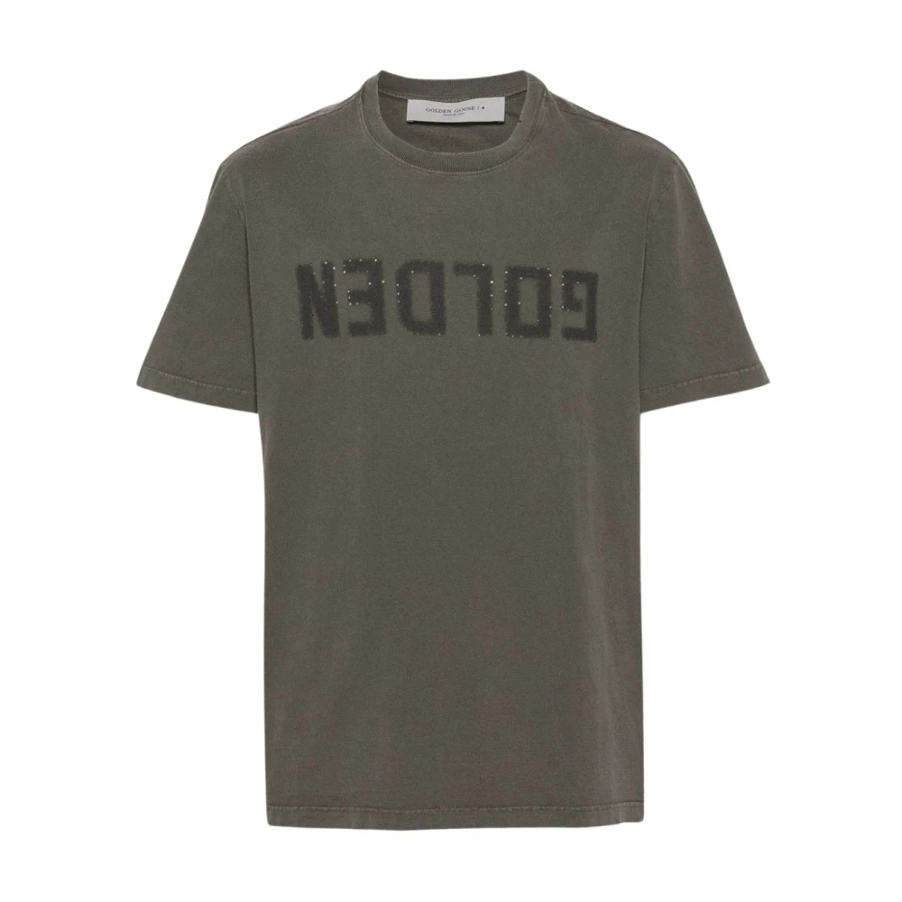 Golden Goose Katoenen T-shirt met unieke stijl Green Heren