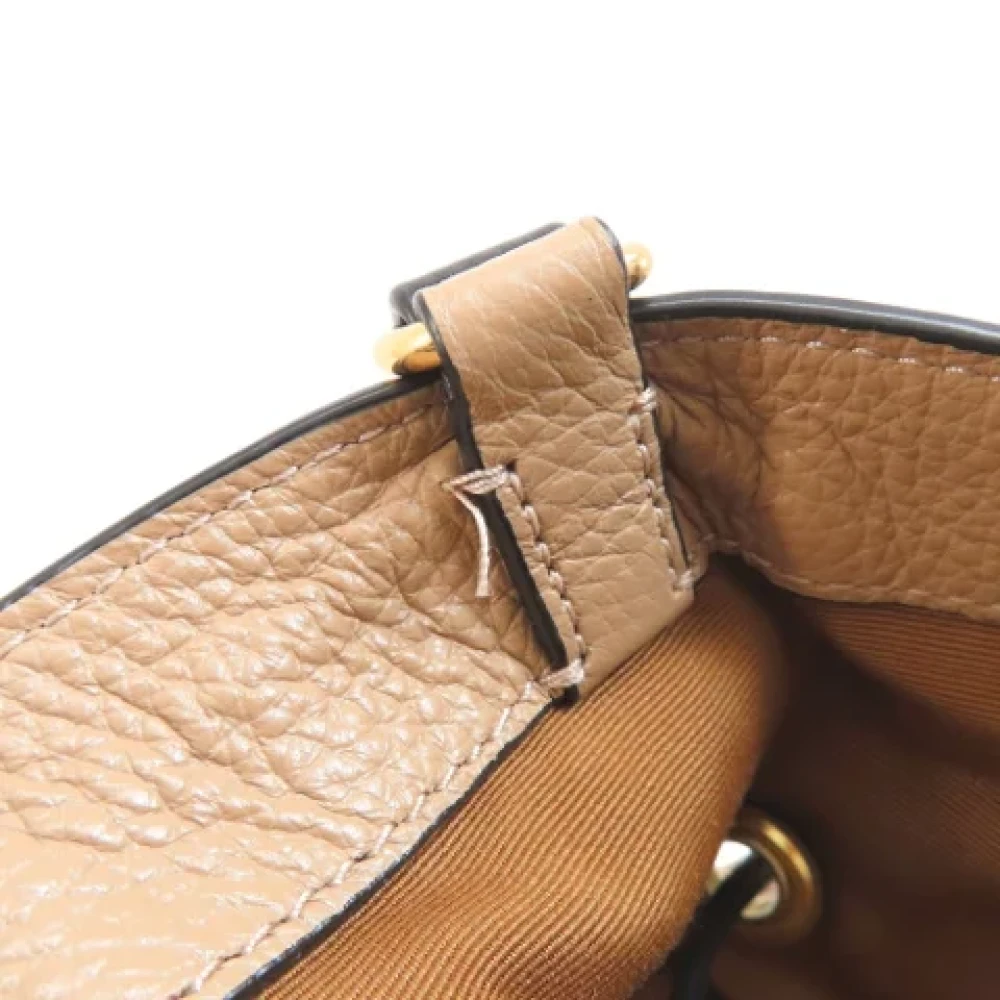 Coach Pre-owned Leather handbags Beige Dames