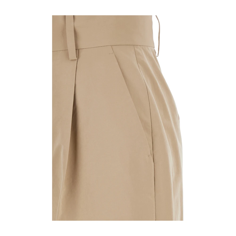 Philosophy di Lorenzo Serafini Beige Katoenen Broek met Manchetten Beige Dames