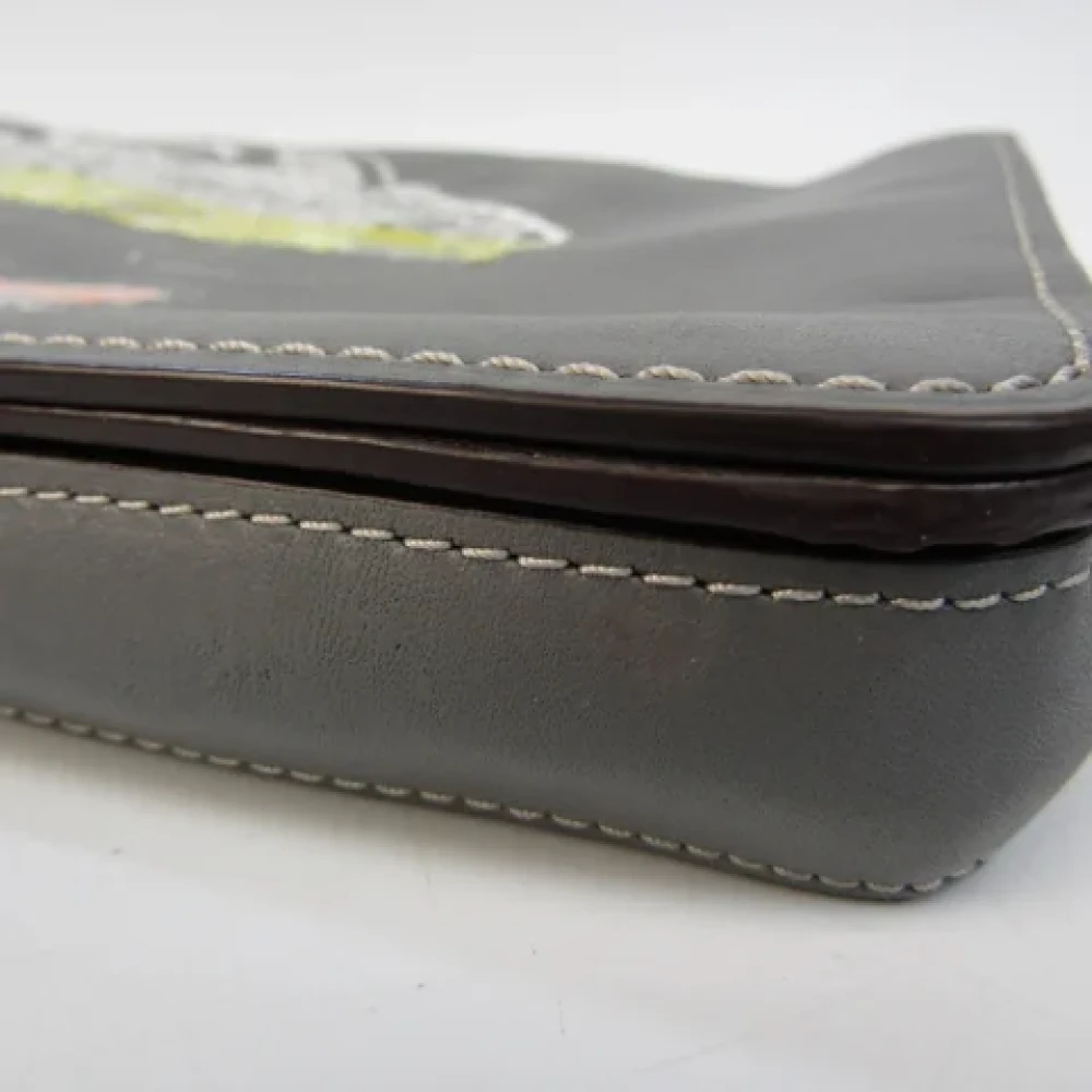 Coach Pre-owned Leather shoulder-bags Gray Dames