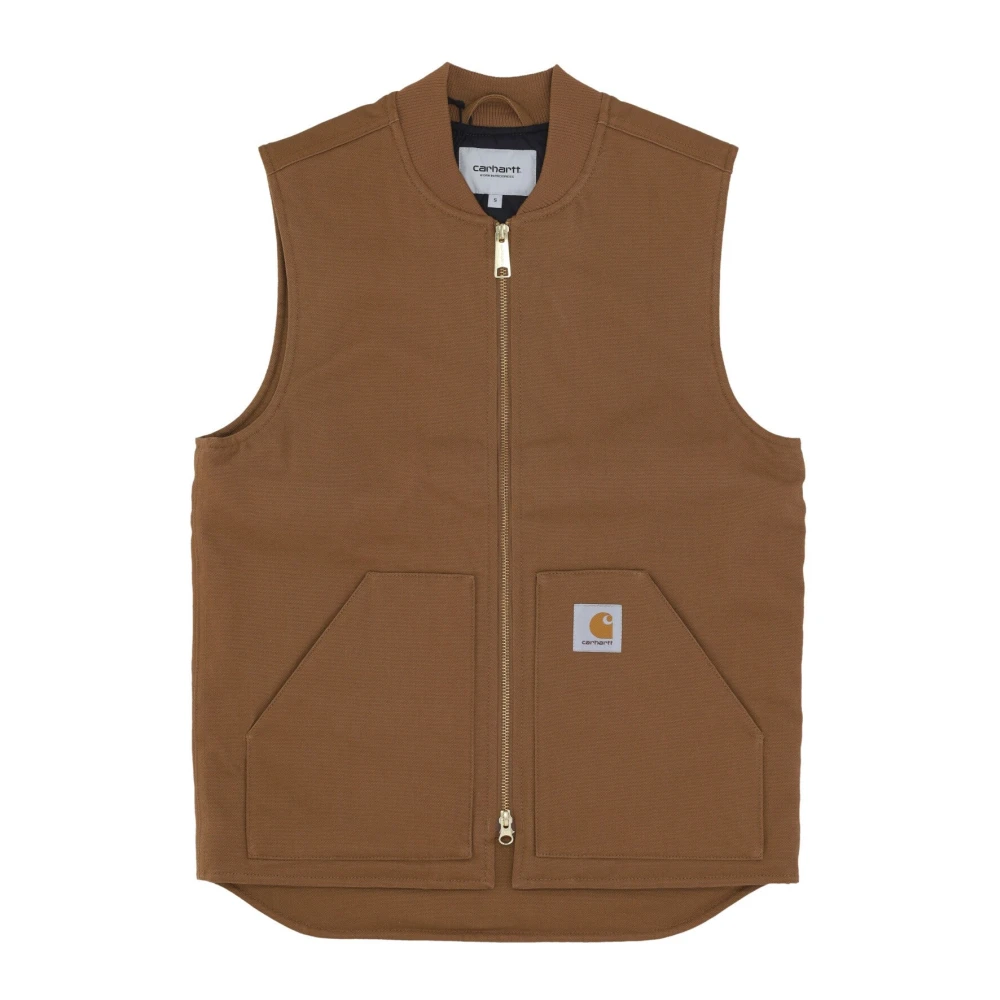 Carhartt WIP Klassieke Bruine Vest met Ritssluiting Brown Heren