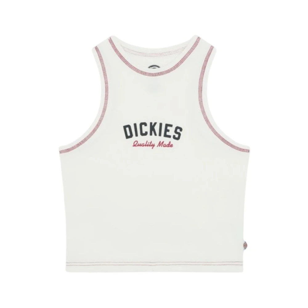 Dickies Racer Mouwloze Tops White Dames