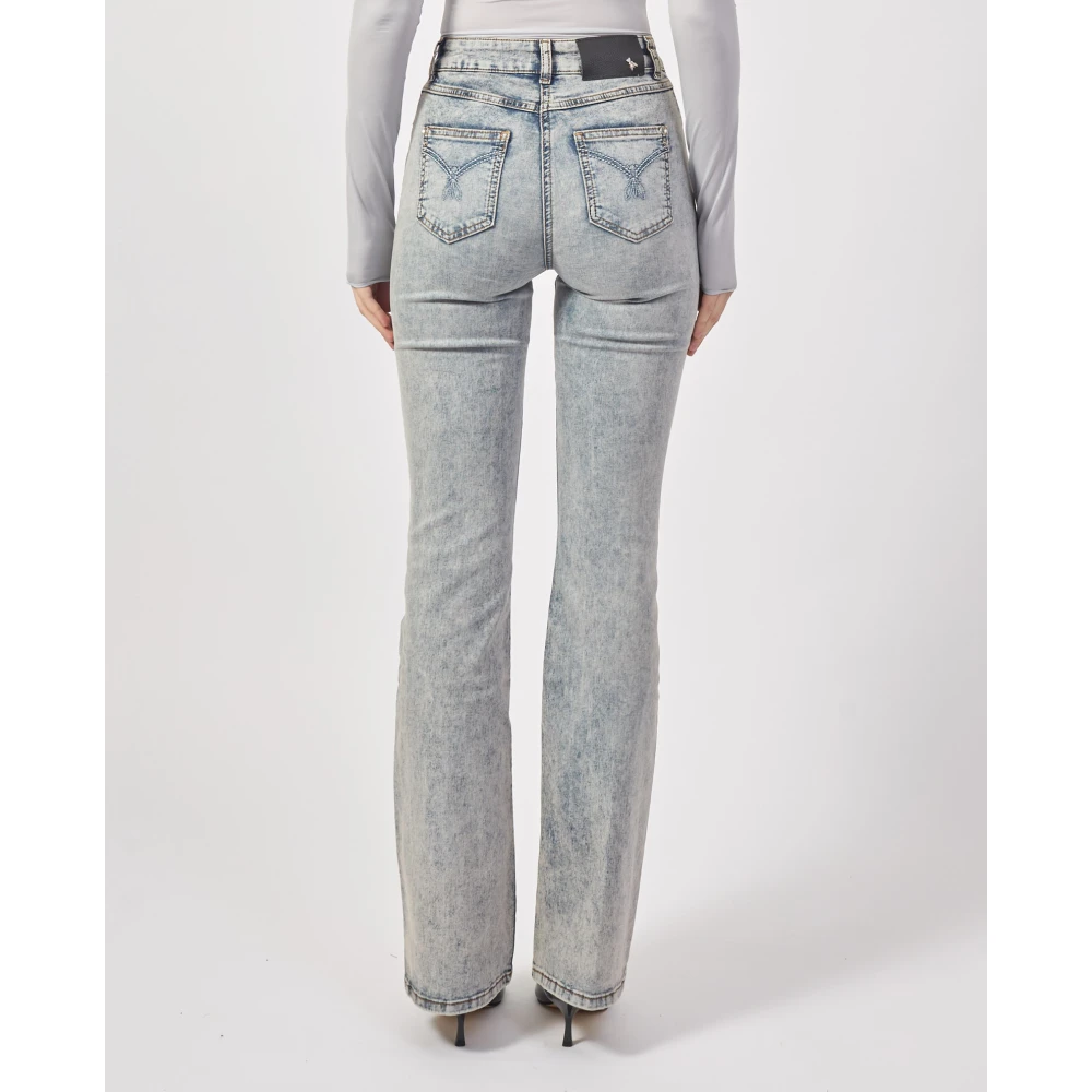 PATRIZIA PEPE Blauwe Slim Fit Denim Broek Blue Dames