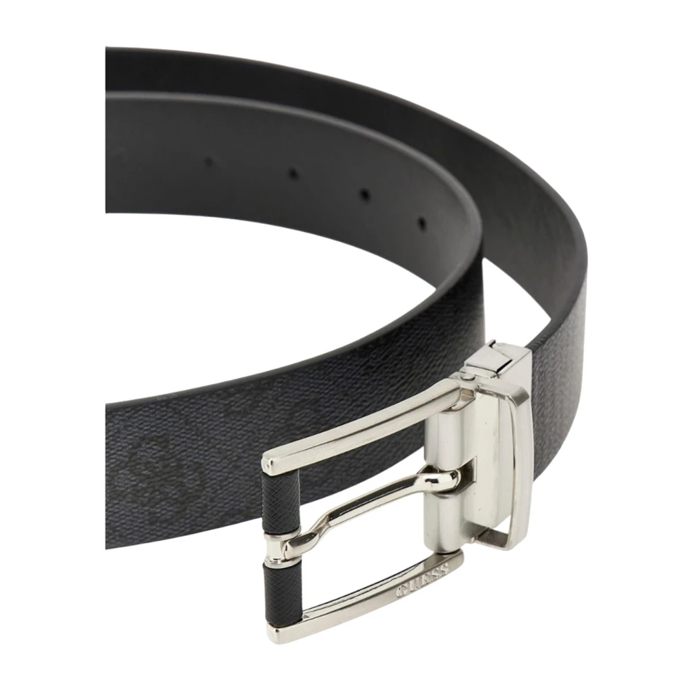 Guess Zwarte synthetische herenriem Black Heren