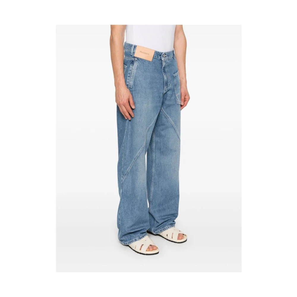 JW Anderson Lichtblauwe Jeans met Verborgen Rits Blue Heren