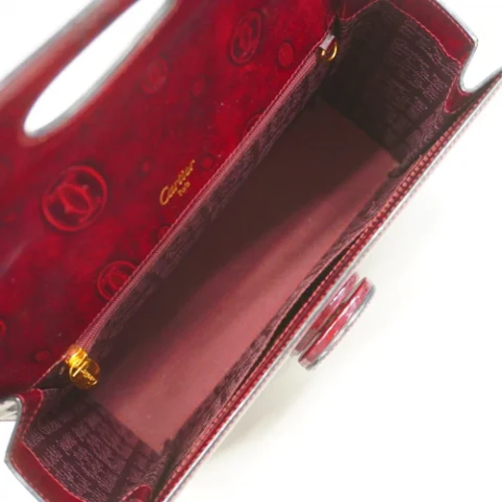 Cartier Vintage Pre-owned Leather handbags Red Dames