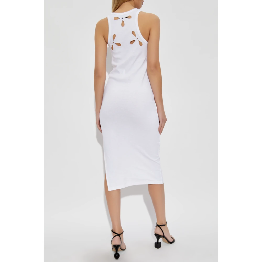 Coperni Jurk met opengewerkt patroon White Dames