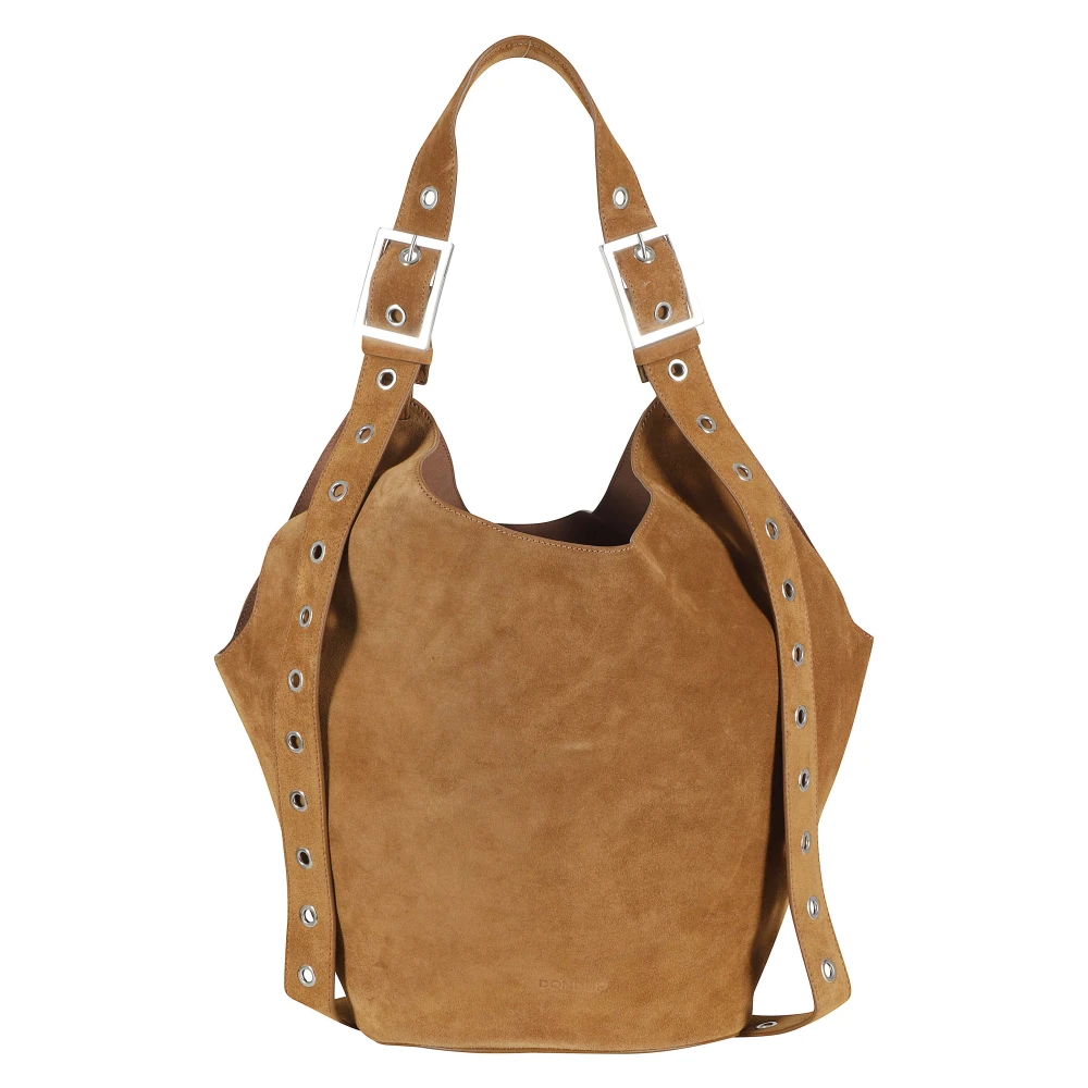 Dondup Women's Brown Big Split Leather Hobo Bag - Shoulder Bags - One Size - Bags