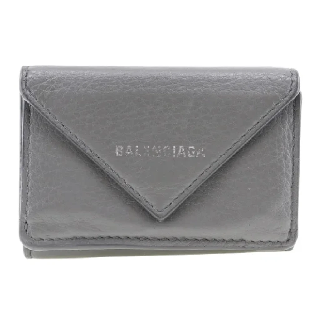 Balenciaga Vintage Pre-owned Leather wallets Gray Dames