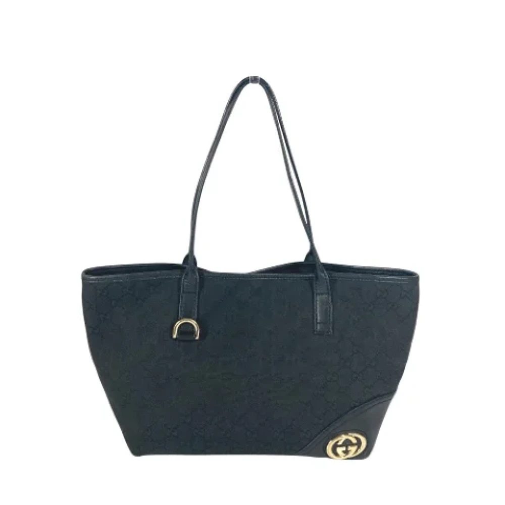 Gucci Vintage Pre-owned Canvas totes Black Dames