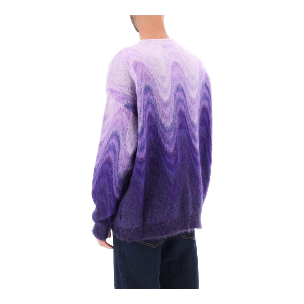 ETRO Trui van geborsteld mohair wol met gradient-effect Purple Heren