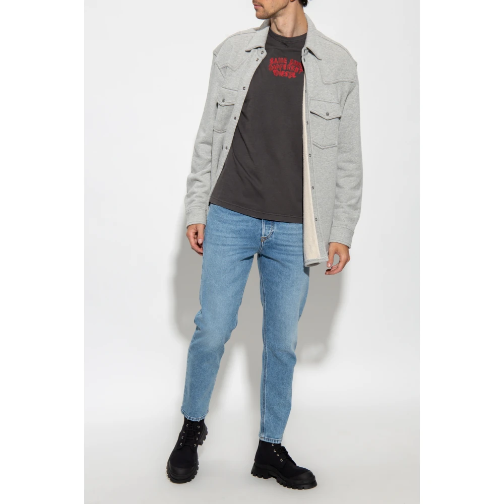 Diesel T-Diegor-E2 T-shirt Gray Heren