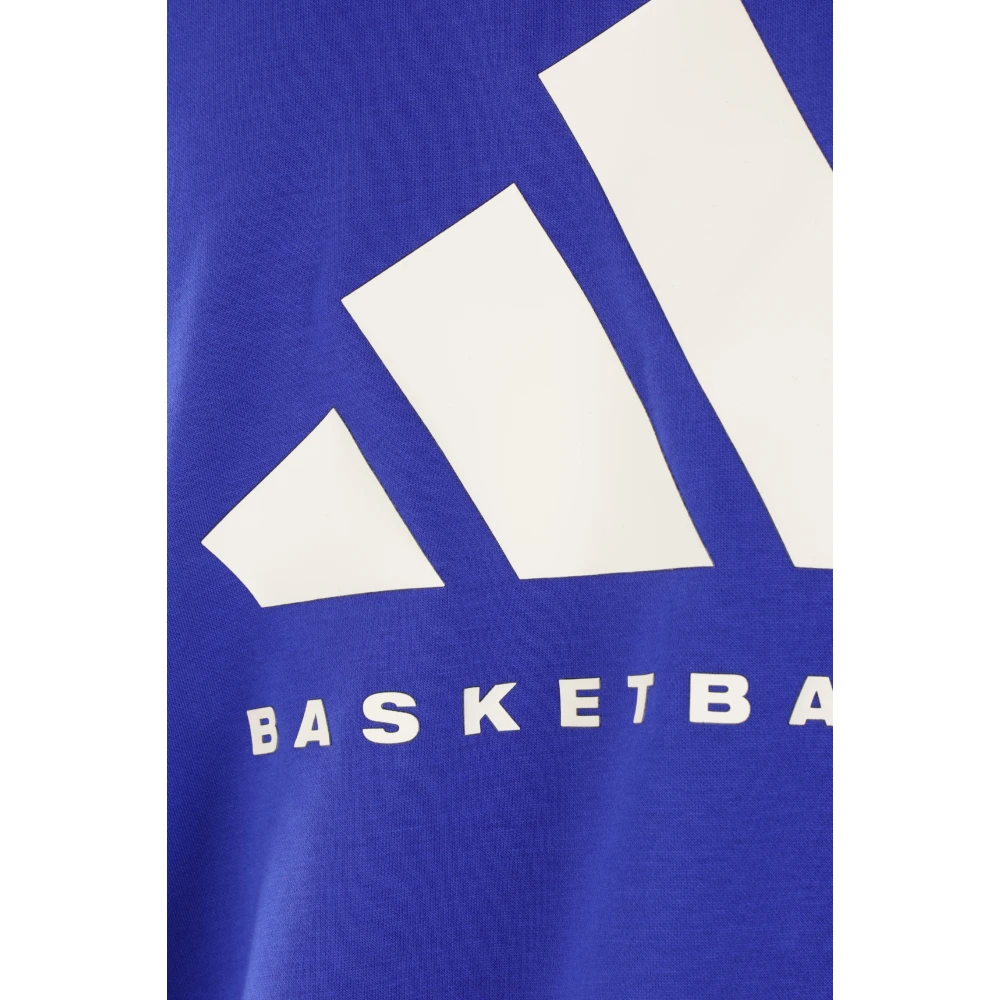 Adidas Elektrisch Blauwe Basketbal Hoodie Blue Heren