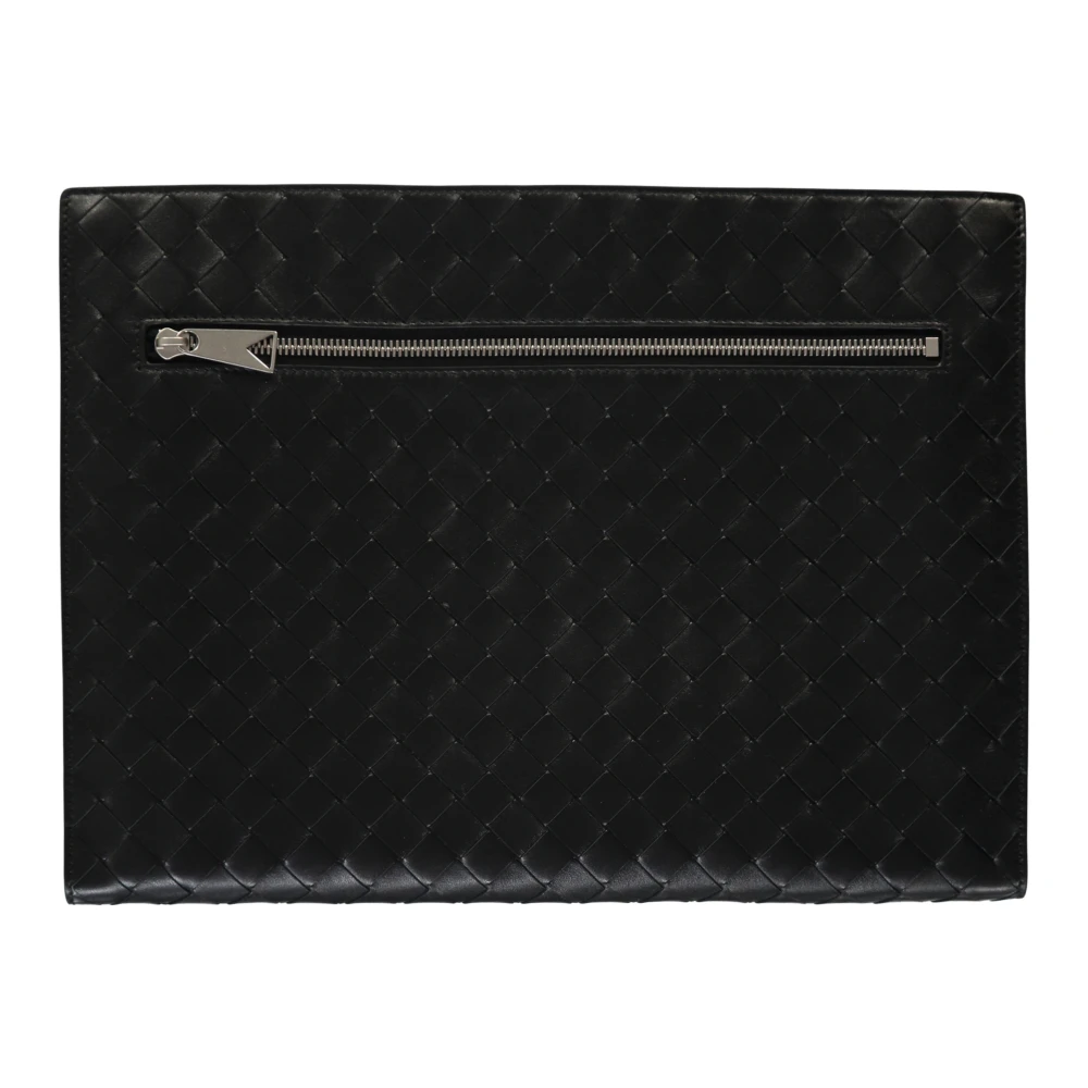 Bottega Veneta Intrecciato Leren Aktetas Black Heren