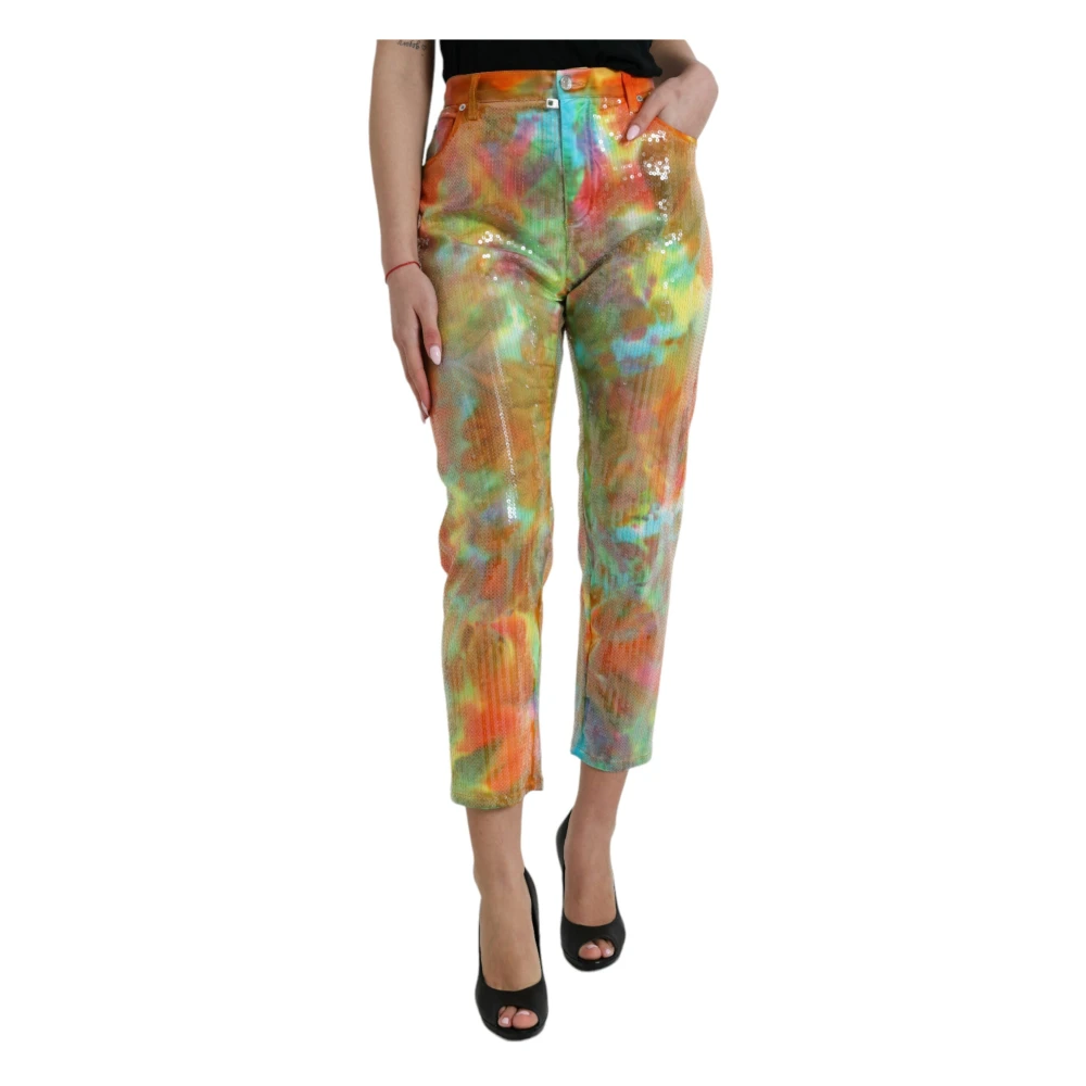 Dolce & Gabbana Mujer Multicolor - Pantalones Cintura Alta Cortos - Trousers - S