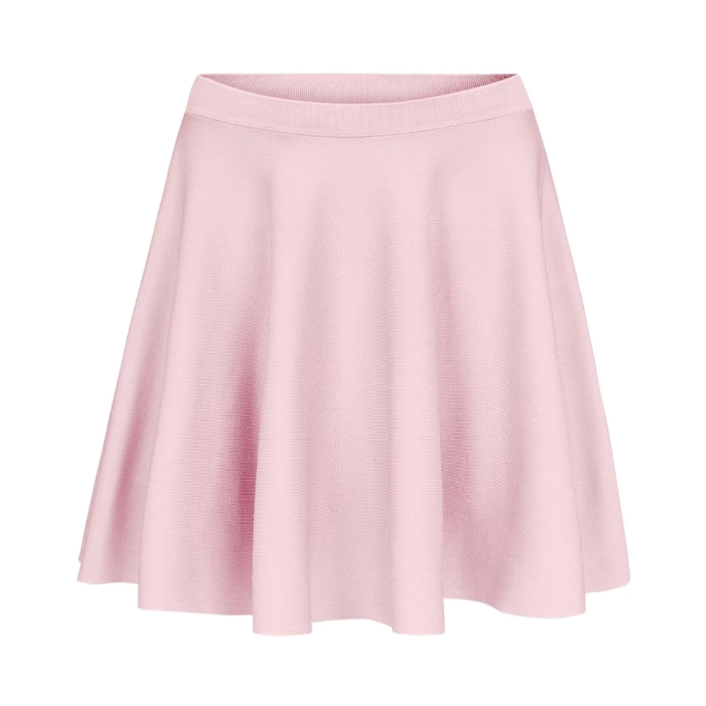 Nina Ricci Roze Katoenen Flared Mini Rok Pink Dames