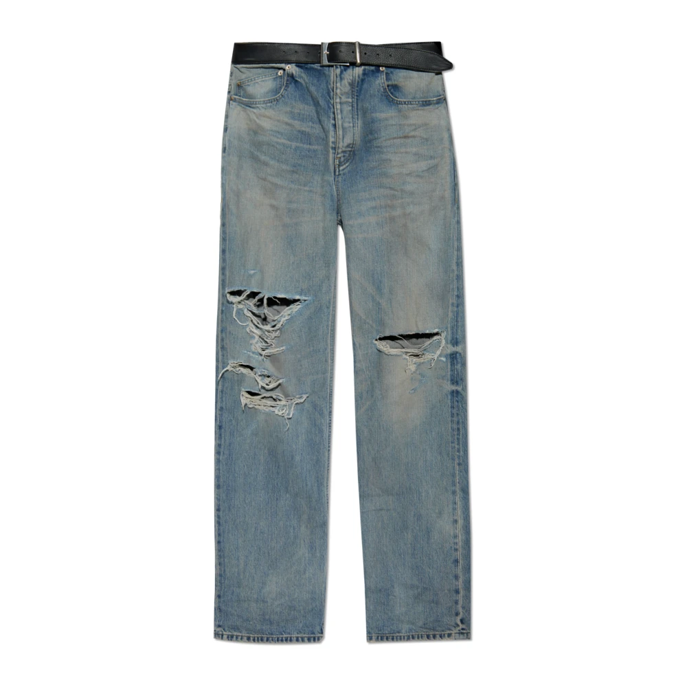 Balenciaga Jeans met Vintage Effect Blue Heren