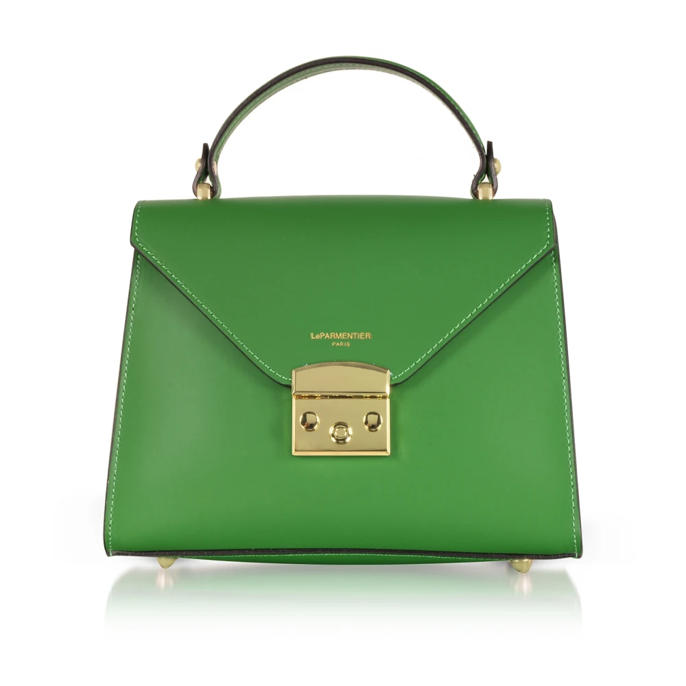 Le Parmentier Women's Green Peggy Leather Top Handle Satchel Bag