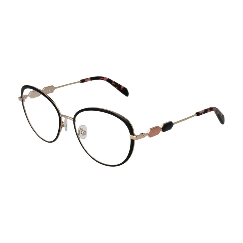 Pucci Women's Black Glasses, One Size, Metal Optical Frames With Demo Lenses