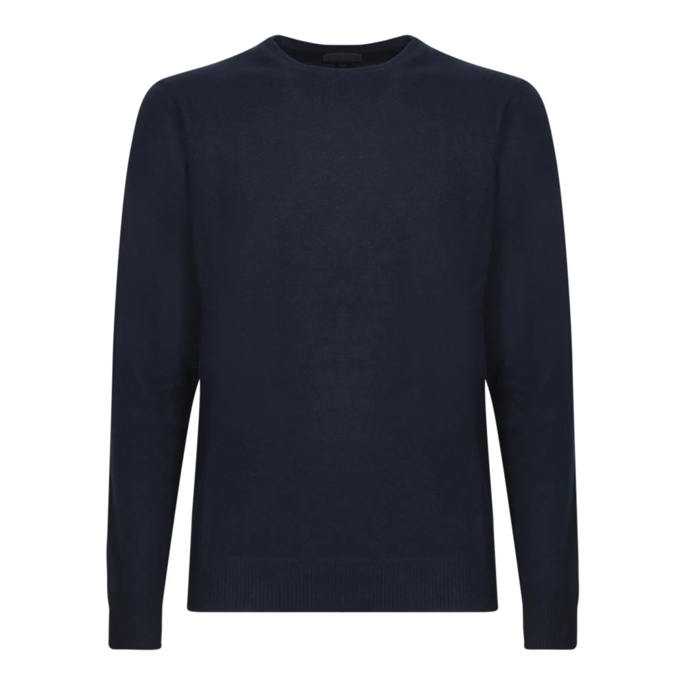 Daniele Fiesoli Men's Blue Knitwear For Sophisticated Occasions