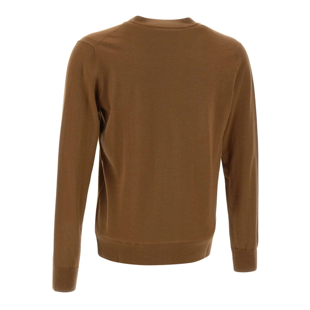 Paolo Pecora Bruine V-hals Cardigan Sweater Brown Heren