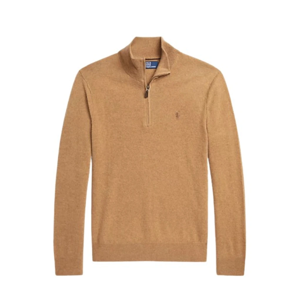 Polo Ralph Lauren Wollen Zip-Up Sweatshirt Brown Heren