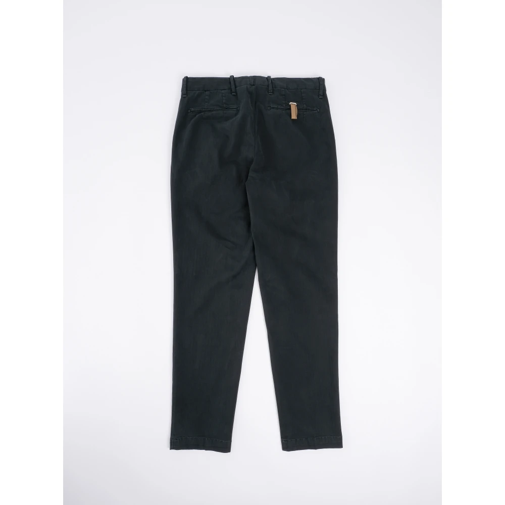 White Sand Elegante Dubbel Geplooide Broek Black Heren