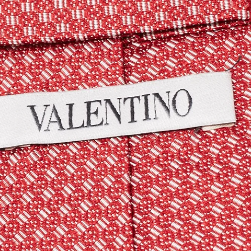 Valentino Vintage Pre-owned Silk home-office Red Heren