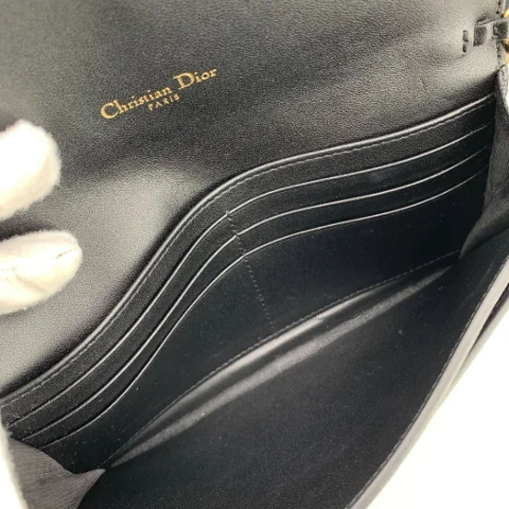Dior Vintage Pre-owned Leather wallets Black Dames