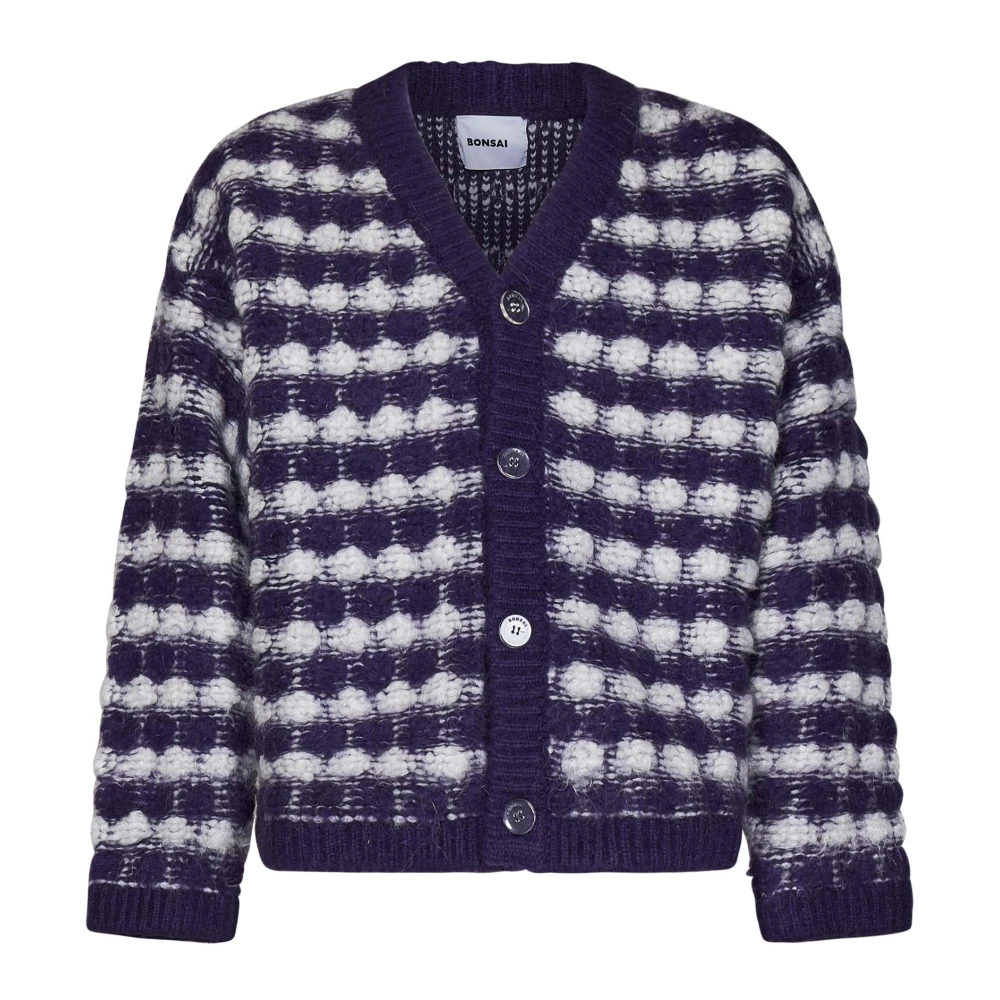 Bonsai Men's Purple Knitwear Cardigan Aw24