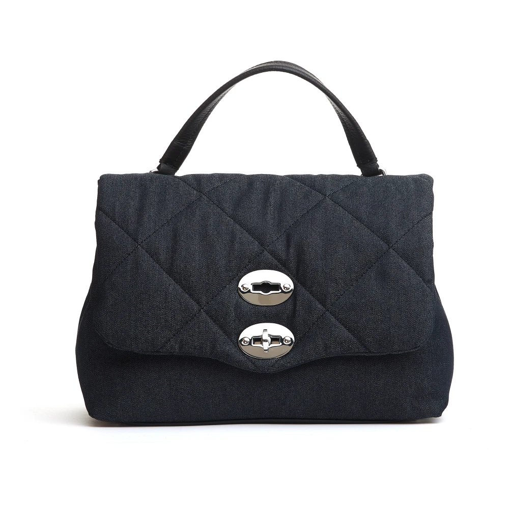 Zanellato Denim Gevoerde Schoudertas Blue Dames