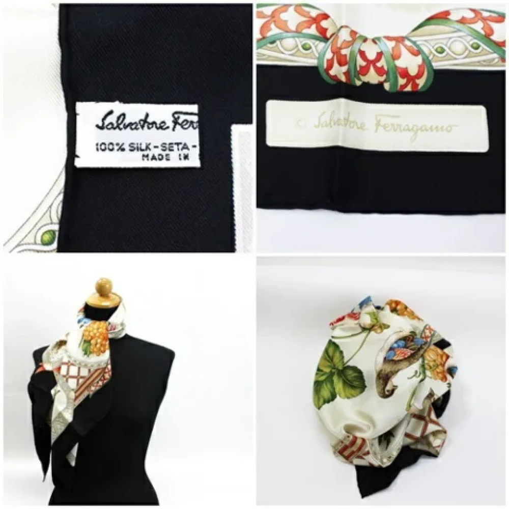 Salvatore Ferragamo Pre-owned Silk scarves Multicolor Dames