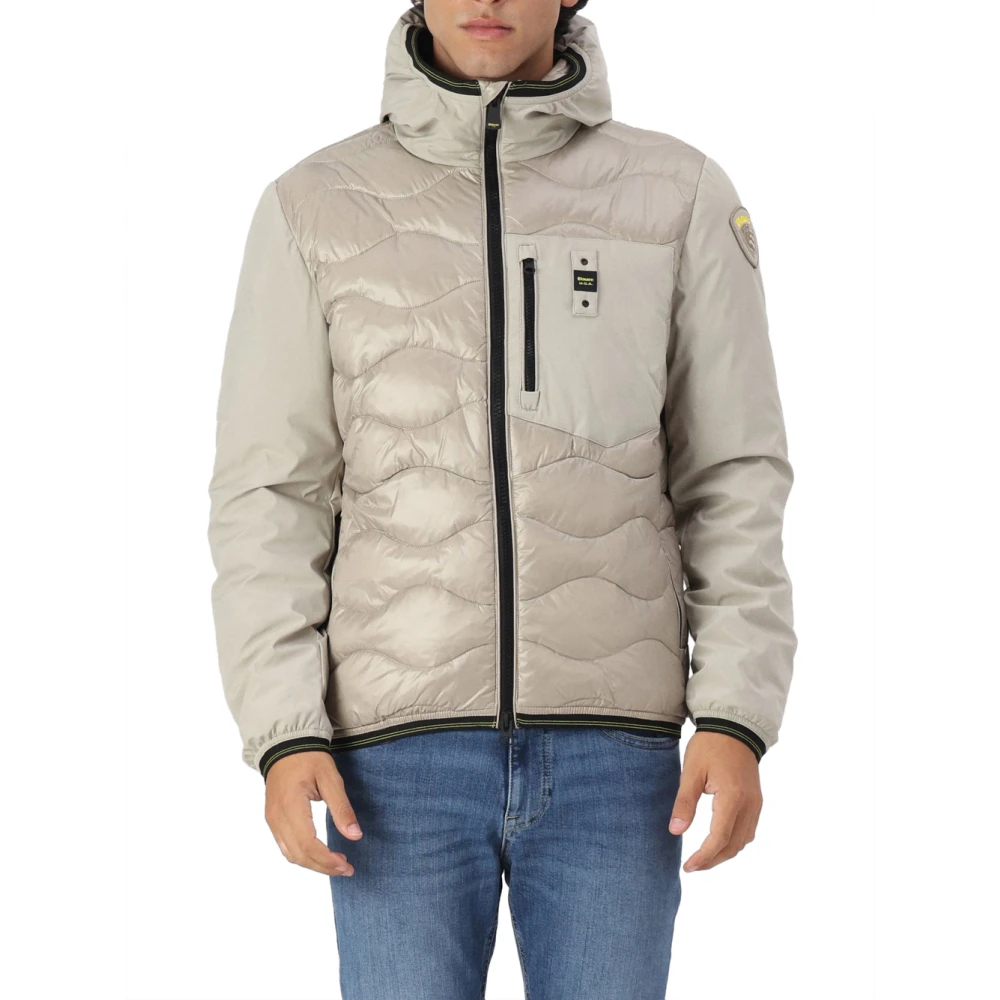 Blauer Beige Golfjas Beige Heren