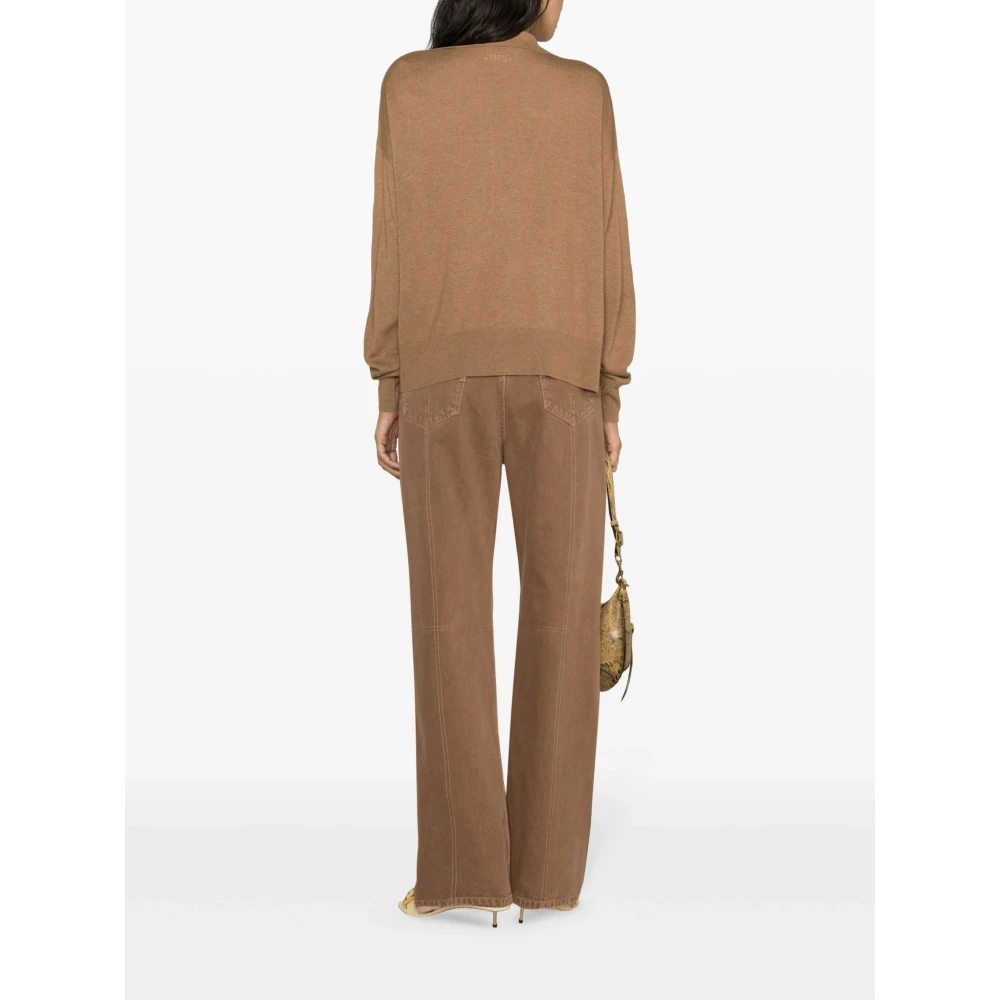 Isabel marant Kameel Gebreide Pullover Trui Brown Dames