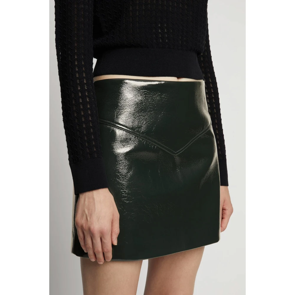 Proenza Schouler Glanzende Effect Minirok Green Dames