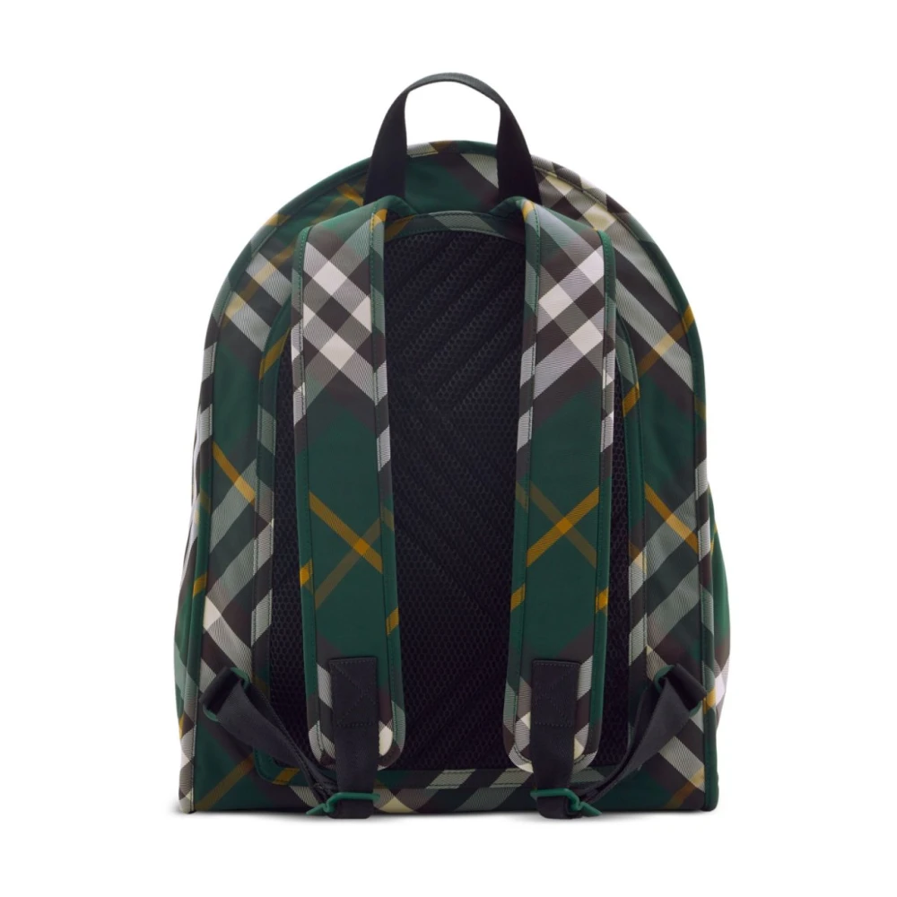 Burberry Groene Ivy Check Rugzak Green Heren