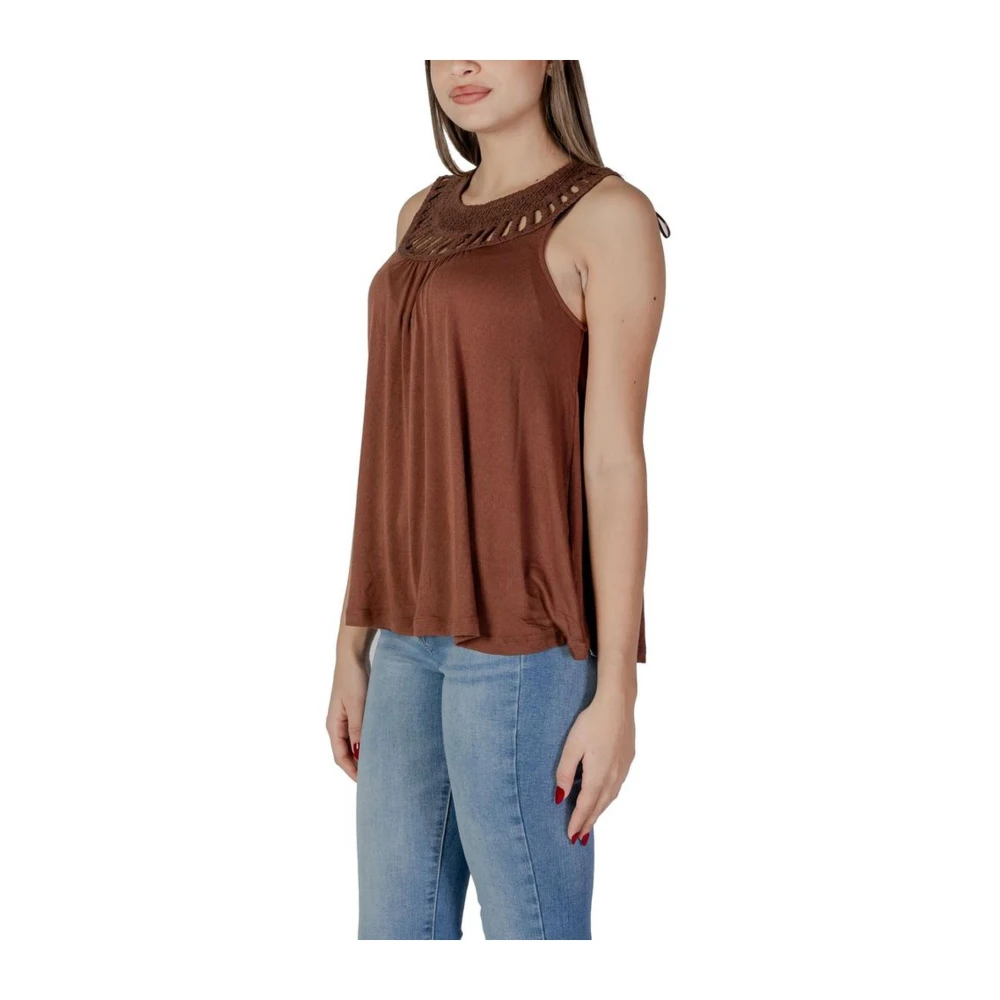 b.Young Bruine Viscose Tops & T-Shirt Collectie Brown Dames