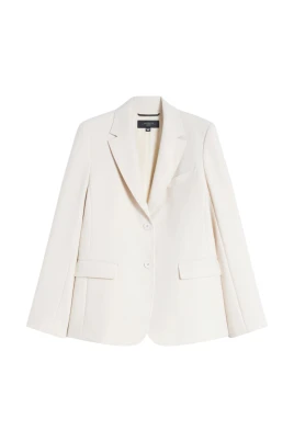 Viscose-blend Canvas Blazer