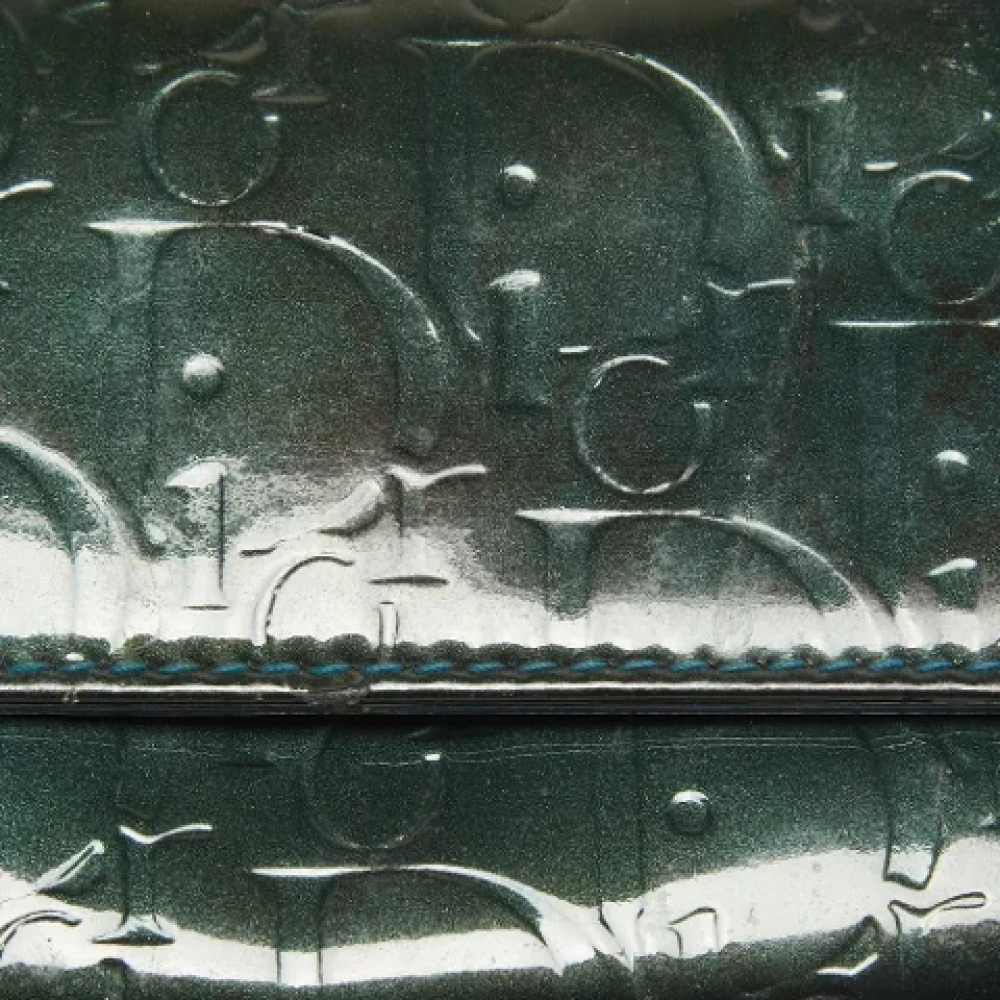 Dior Vintage Pre-owned Leather wallets Green Dames