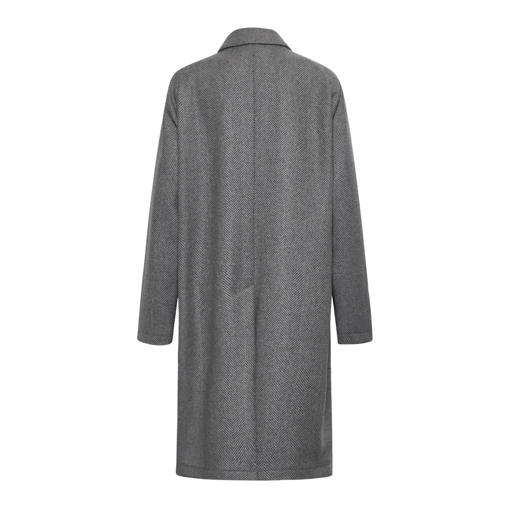 Tagliatore Visgraat Wol Kasjmier Jas Gray Heren